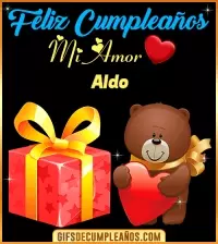 Gif de Feliz cumpleaños mi AMOR Aldo
